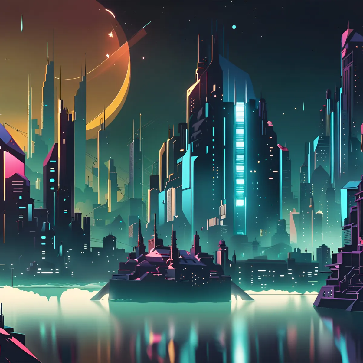 Mer polerad och högupplöst cyberpunk-stadssfär än 2022-versionen.